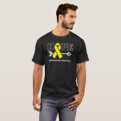 Hope Adenosarcoma Awareness Yellow Ribbon T-shirt (Voorkant volledig)
