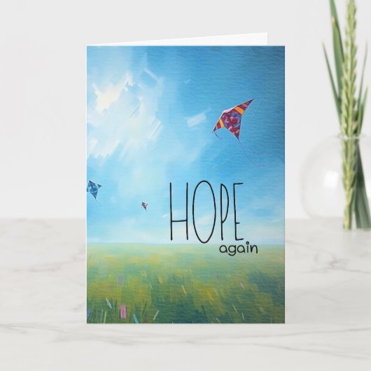 "Hope Again" gevouwen 5x 7 aanmoediging Kaart (Voorkant)