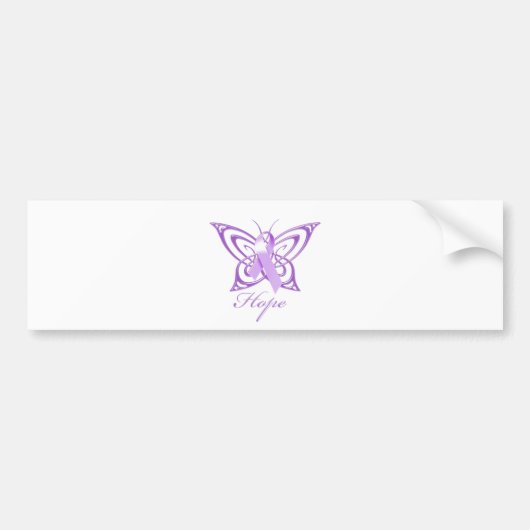 Hope Alzheimer's Awareness Butterfly Bumpersticker (Voorkant)