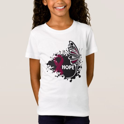 Hope Amyloidose Butterfly T-shirt (Voorkant)
