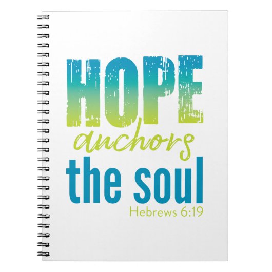 Hope Anchors Soul - Hebrews 6:19 Notitieboek (Voorkant)