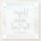 Hope Anchors the Soul Glazen Onderzetter (Achterkant)