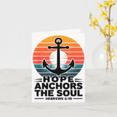 Hope Anchors The Soul Hebrews 6_19 Bible Verse Chr Kaart (Gele Bloem)