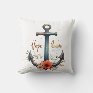 Hope Anchors the Soul - Luxe Christelijke kunstsch Kussen