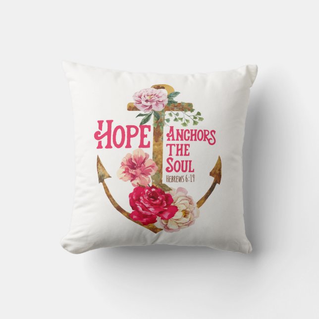 Hope Anchors the Soul Pillow Kussen (Voorkant)