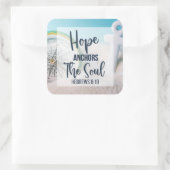 Hope Anchors the Soul Vierkante Sticker (Tas)