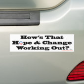 Hope and Change Bumpersticker (Op auto)