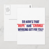 HOPE-and-Change-DST-T-SHIRT Briefkaart (Voorkant / Achterkant)