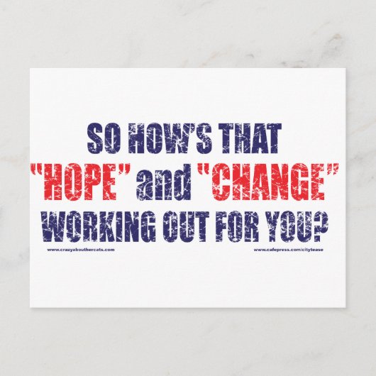 HOPE-and-Change-DST-T-SHIRT Briefkaart (Voorkant)