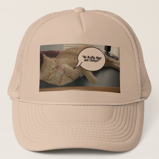 Hope and Change Oranje Tabby Cat Trucker Pet (Voorkant)