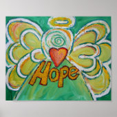 Hope Angel Inspirerend Word Art Print Poster (Voorkant)