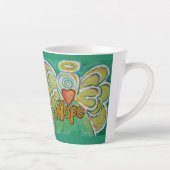Hope Angel Word Art Custom Latte Mok Cup (Rechts)