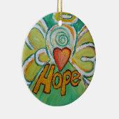 Hope Angel Word Art Gift Holiday Ornament (Rechts)