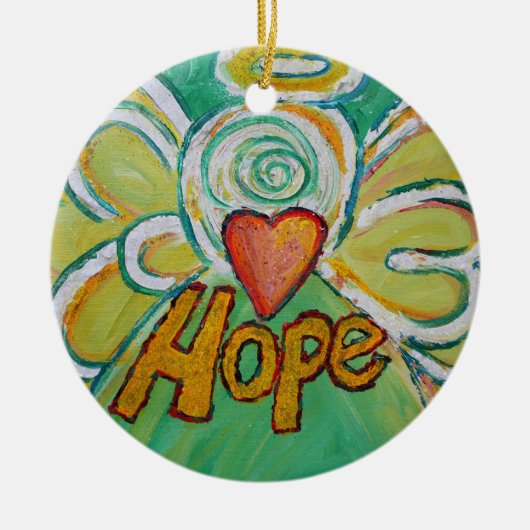 Hope Angel Word Art Gift Holiday Ornament (Voorkant)