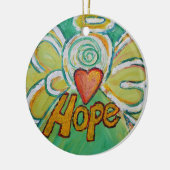 Hope Angel Word Art Gift Holiday Ornament (Links)