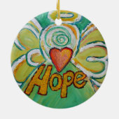 Hope Angel Word Art Gift Holiday Ornament (Achterkant)