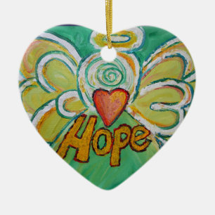 Hope Angel Word Art Gift Holiday Ornament