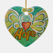 Hope Angel Word Art Gift Holiday Ornament (Achterkant)