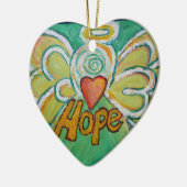 Hope Angel Word Art Gift Holiday Ornament (Links)