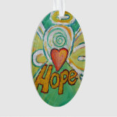 Hope Angel Word Art Gift Holiday Ornament (voorkant)