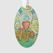 Hope Angel Word Art Gift Holiday Ornament (voorkant)