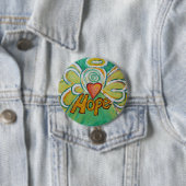 Hope Angel Word Art Lapel Pin Buttonnen Ronde Button 7,6 Cm (In situ)