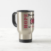 Hope Awareness Butterfly Breast Cancer Reisbeker (Voorkant links)