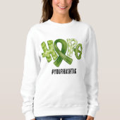 Hope Awareness Ribbon Personalized Hashtag Trui (Voorkant)