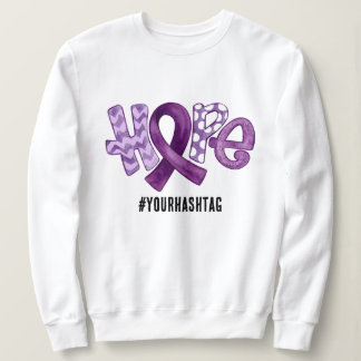 Hope Awareness Ribbon Personalized Hashtag Trui