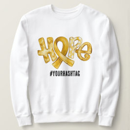 Hope Awareness Ribbon Personalized Hashtag Trui