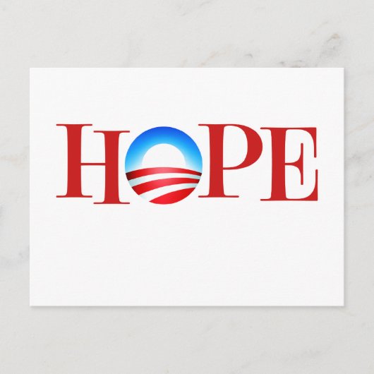 HOPE Barrack Obama Briefkaart (Voorkant)
