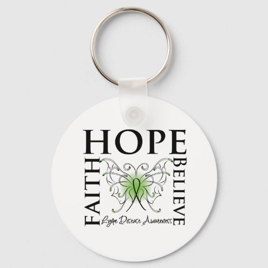 Hope Believe Faith - Lyme Disease Sleutelhanger (Voorkant)