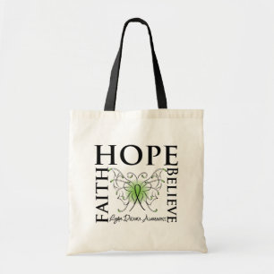 Hope Believe Faith - Lyme Disease Tote Bag