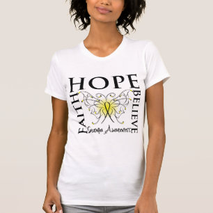 Hope Believe Faith - Sarcoma Cancer T-shirt
