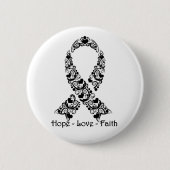 Hope Black Awareness Ribbon Ronde Button 5,7 Cm (Voorkant)