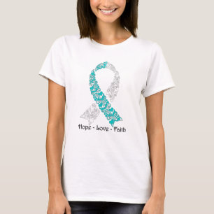 Hope Blauwgroen en White Hope Love Faith T-shirt