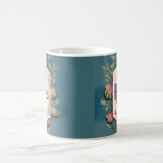 Hope Blooms - Elegant Floral Typography  Koffiemok (Center)