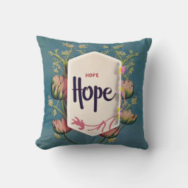 Hope Blooms - Elegant Floral Typography Kussen