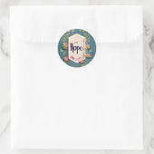 Hope Blooms - Elegant Floral Typography  Ronde Sticker (Tas)