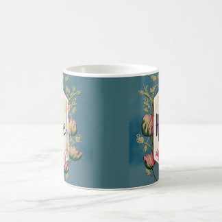 Hope Blooms - Elegante Bloemtypografie Koffiemok