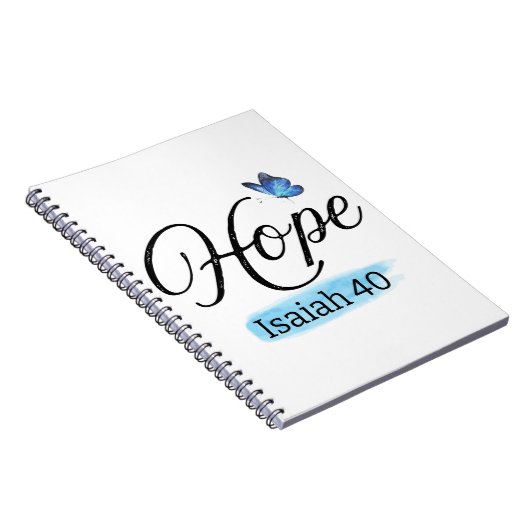 Hope Blue Butterfly Notitieboek (Rechterzijde)