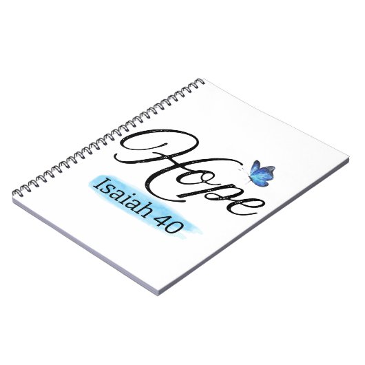 Hope Blue Butterfly Notitieboek (Linkerzijde)