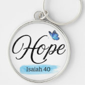Hope Blue Butterfly Sleutelhanger (Voorkant)