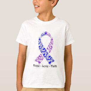 Hope Blue en Paarse Awareness Ribbon T-shirt