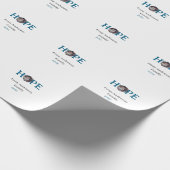 Hope blue holidays bold letter kids photo name yea cadeaupapier (Hoek)