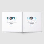 Hope blue holidays bold letter kids photo name yea gastenboek (Volledig)
