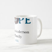 Hope blue holidays bold letter kids photo name yea koffiemok (Voorkant rechts)