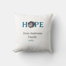 Hope blue holidays bold letter kids photo name yea kussen