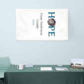 Hope blue holidays bold letter kids photo name yea spandoek (Beurs)