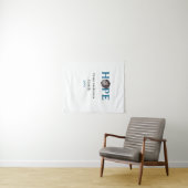 Hope blue holidays bold letter kids photo name yea wandkleed (In Situ (horizontaal))